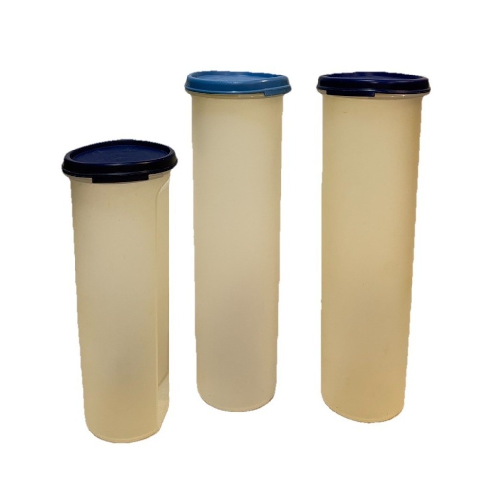 3-Tupperware Modular Mates Round Storage Container 1607-2, 1607-4, 1606-16